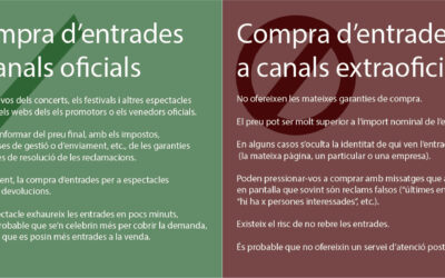 Què hem de saber quan comprem entrades de concerts i espectacles per Internet?
